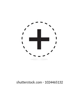 Add application icon design with illustration black and white concept