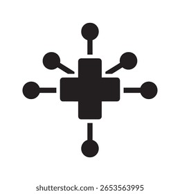 Termin zum Kalendersymbol mit einem Pluszeichen hinzufügen, um ein neues Ereignis zu planen, ein Meeting zu buchen oder einen medizinischen Beratungs-Vektor hinzuzufügen, Symbol für solide Symbole