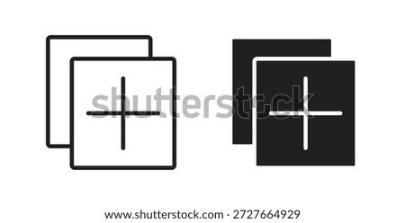 Add apps icon glyph and line set thin line symbol concept.