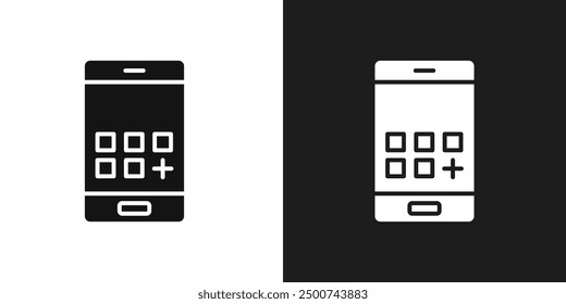Add apps icon line art vector