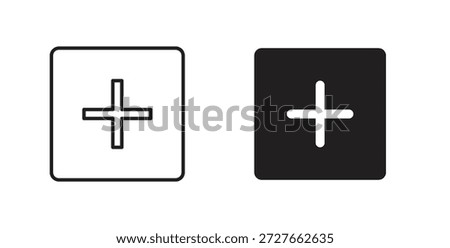 Add apps icon with line and silhouette versions.