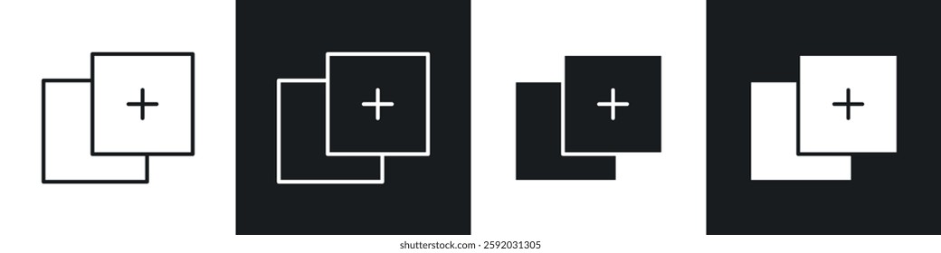 Add apps icons collection in black and white filled and line versions