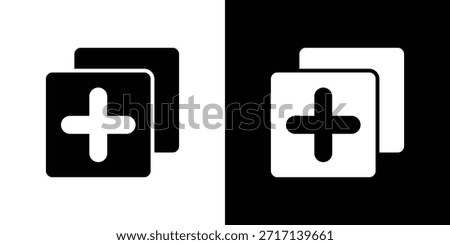 Add apps icons set. vector icons designed in filled style