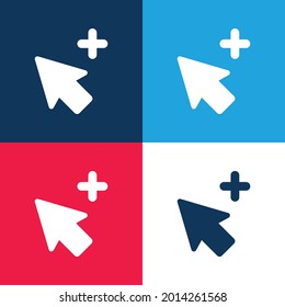 Add Arrow blue and red four color minimal icon set