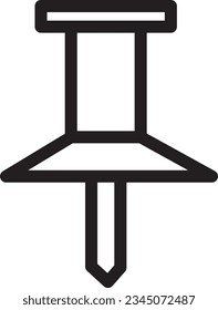Add Attach Pin Outline Icon