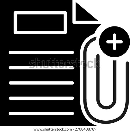 Add attachment Line vector Icon Design