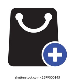 Add To Bag Icon Isolated On White Background
