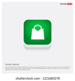 add Bag or purse iconGreen Web Button - Free vector icon