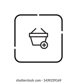 Add to bag vector icon