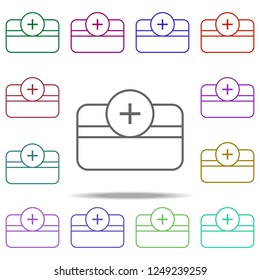 add bank card icon. Elements of commerce in multi color style icons. Simple icon for websites, web design, mobile app, info graphics