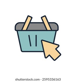 add to basket icon collection .design style with background
