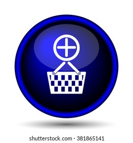 Add to basket icon. Internet button on white background. EPS10 vector