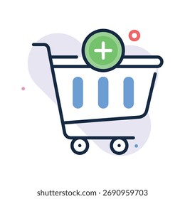 Icono de la cesta que simboliza las compras de la tienda en línea y del Carrito
