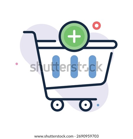Add to basket icon symbolizing online store and cart purchases