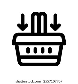 add to basket icon. vector line icon for your website, mobile, presentation, and logo design.