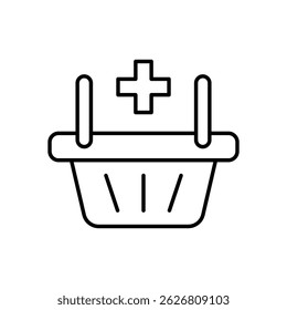 Añadir a la cesta Icono Vector ilustración de stock