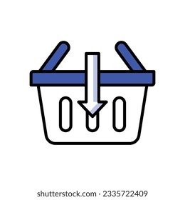Añadir a los iconos de la cesta, ilustración de material vectorial.