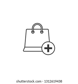 Add to basket isolated icon. - VECTOR