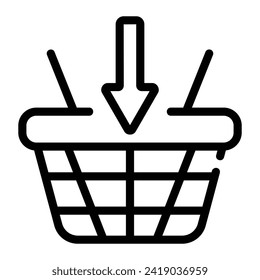 agregar a la canasta Fondo del icono de línea