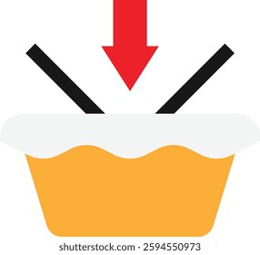 Add To Basket Shopping Icon Vector Flat Illustration