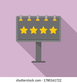 Add billboard icon. Flat illustration of add billboard vector icon for web design
