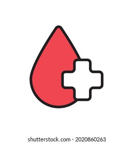 Add Blood Icon Vector Illustration