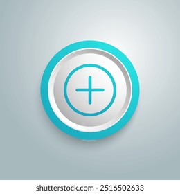 Add blue icon. Plus sign. Plus icon simple add sign vector cross illustration