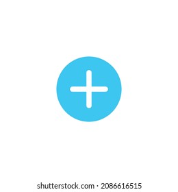 Añadir icono de vector azul en fondo blanco