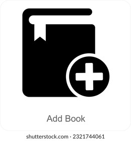 Add Book and Document Icon Concept