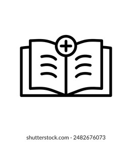 Add Book Icon Set Library and Education Illustrations for Learning and Knowledge