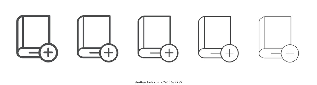 Buch hinzufügen Symbol einfache Illustration Logo Kunst
