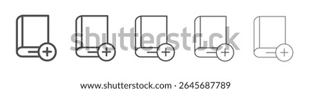 Add book icon simple illustration logo art