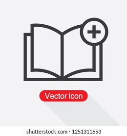 Add Book Icon Vector Illustration Eps10