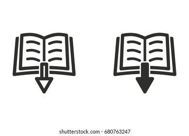 Add book vector icon. Black illustration isolated on white background for graphic and web design.