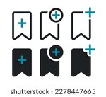 Add bookmark icon. Illustration vector