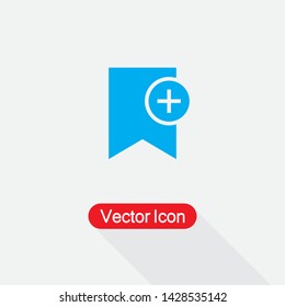 Add Bookmark Icon Vector Illustration Eps10