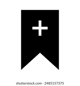 Add Bookmark Icon Vector Symbol Design Illustration