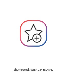 Add Bookmark  - Line Vector Icon