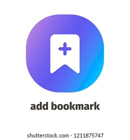 Add bookmark vector icon for web and mobile applications