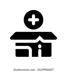 add to box icon. vector glyph icon for your website, mobile, presentation, and logo design.