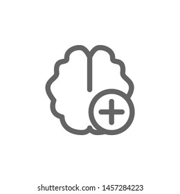 Add brain icon. Element of simple icon