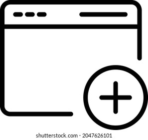 Add Browser Isolated Vector icon which can easily modify or edit

