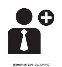 add business man icon or logo isolated sign symbol vector illustration - high quality black style vector icons
