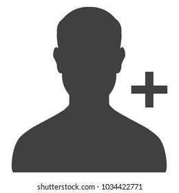 Add business person or user vector icon. 