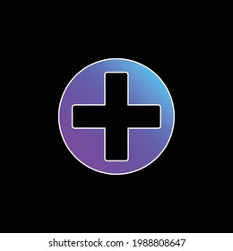 Add Button Circle blue gradient vector icon