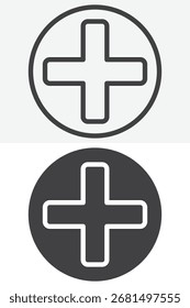 Add button different style icon pack. Line and glyph version, outline and solid editable stroke vector sign. Symbol, logo illustration icon.
