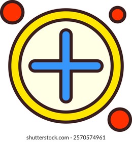 Add Button Filled Style Icon Design