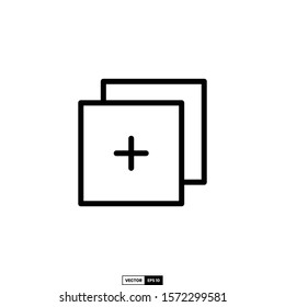 Add button icon, design inspiration vector template for interface and any purpose