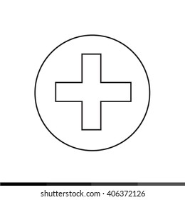 Add Button Icon Illustration design