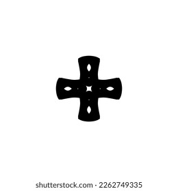 Add button. Add icon. Simple style Christian religion holiday poster background symbol. Cross brand logo design element. Cross t-shirt printing. vector for sticker.